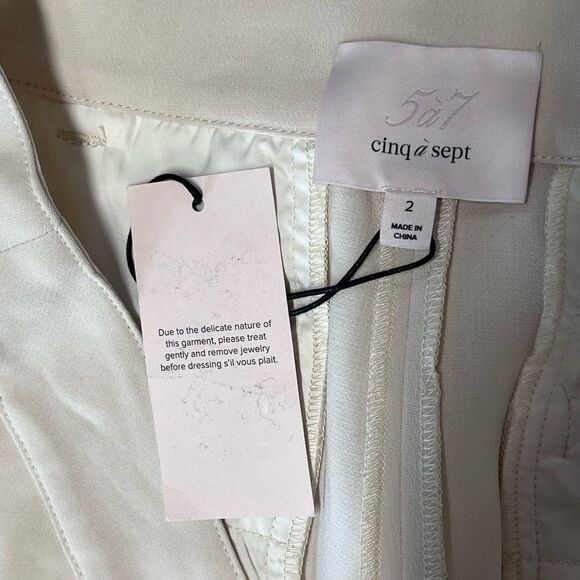 NWT Cinq a Sept | Crochet Lace Corinna Short in Light Plaster 2 - Picture 9 of 9